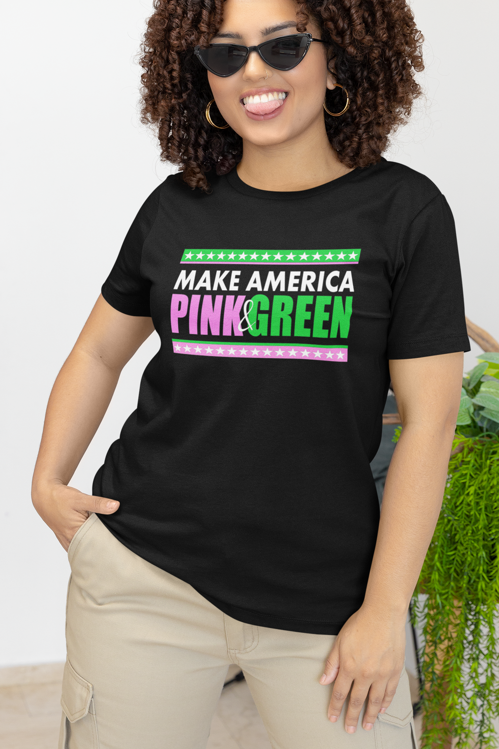 Make America Pink & Green Tee