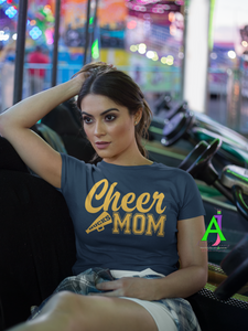 Cheer Mom Shirt (Bucks) - Navy