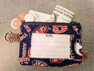 Auburn Inspired ID Holder Key Chain Wallet