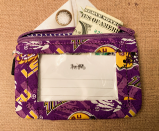 LSU Inspired Key Chain Wallet