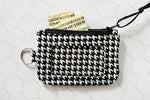 Houndstooth ID Holder Key Chain Wallet