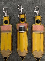 Pencil Inspired Chapstick/Lip Balm Key Chain Holder