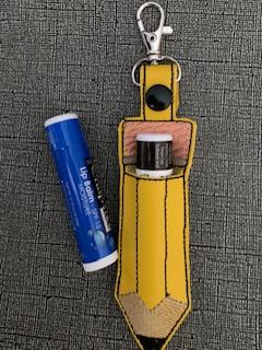 Pencil Inspired Chapstick/Lip Balm Key Chain Holder