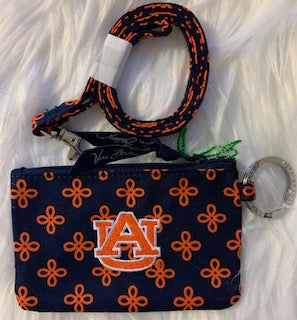 Auburn University Tigers Vera Bradley Zip ID Case with Lanyard