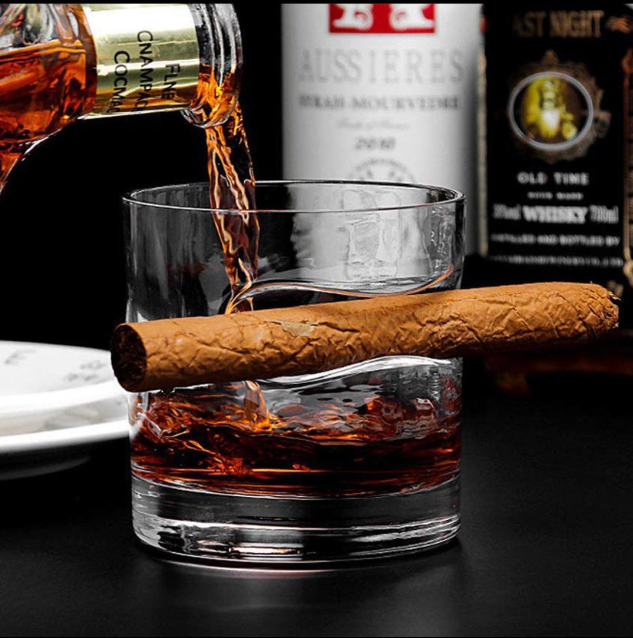 Personalized Whiskey Cigar Glass