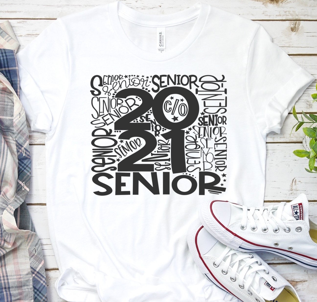 Senior 2021 Typography Tee