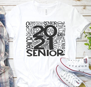 Senior 2021 Typography Tee