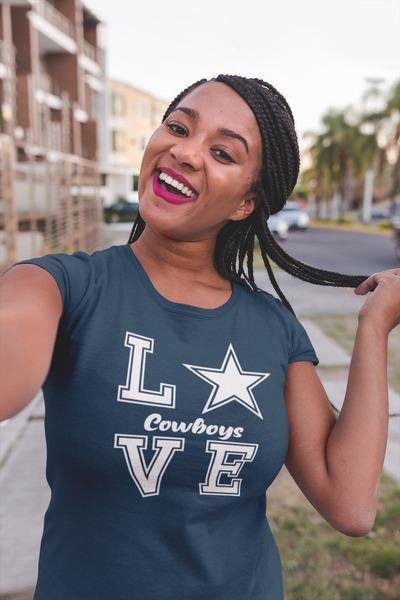 Ladies Love (Dallas) Cowboys Tee – AJ Williams' Gifts, LLC