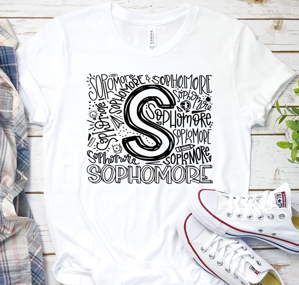 Sophomore Class Typography Tee