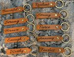 Personalized Leather Keychains - I AM AFFIRMATIONS